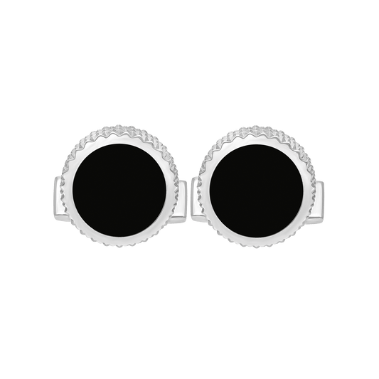 Lack mit Diamantspitze Accessories collection_cufflinks color_silver 1 - S.T. Dupont Germany