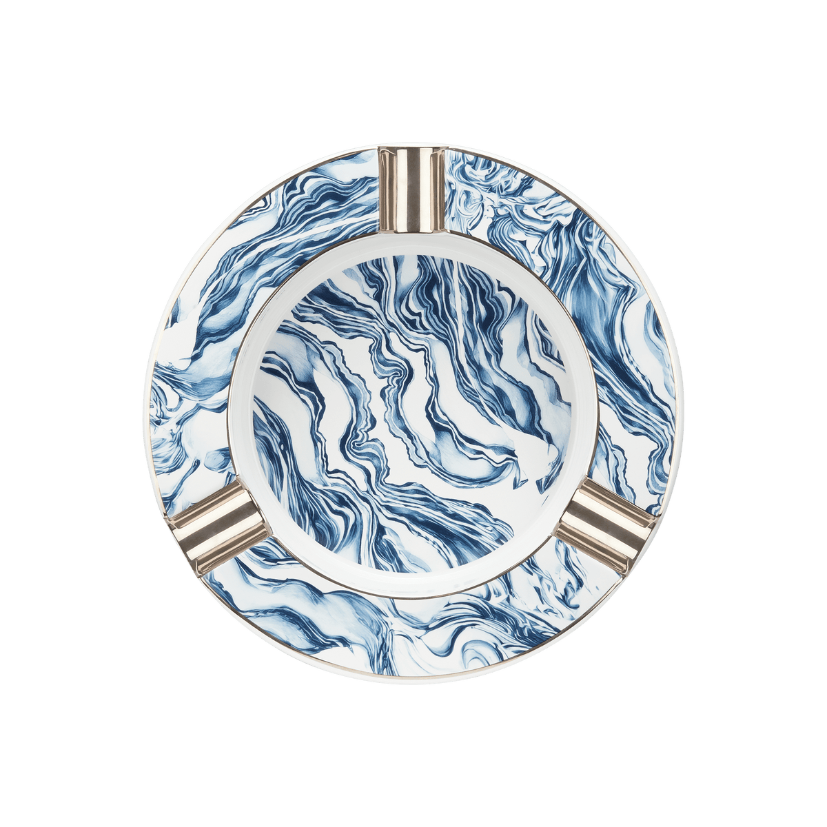 porzellan art - of - fire Collection_Ashtray color_blue 1 - S.T. Dupont Germany