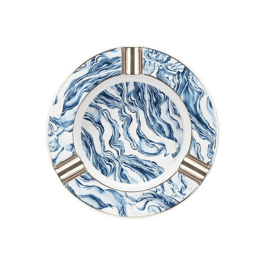 porzellan art - of - fire Collection_Ashtray color_blue 1 - S.T. Dupont Germany