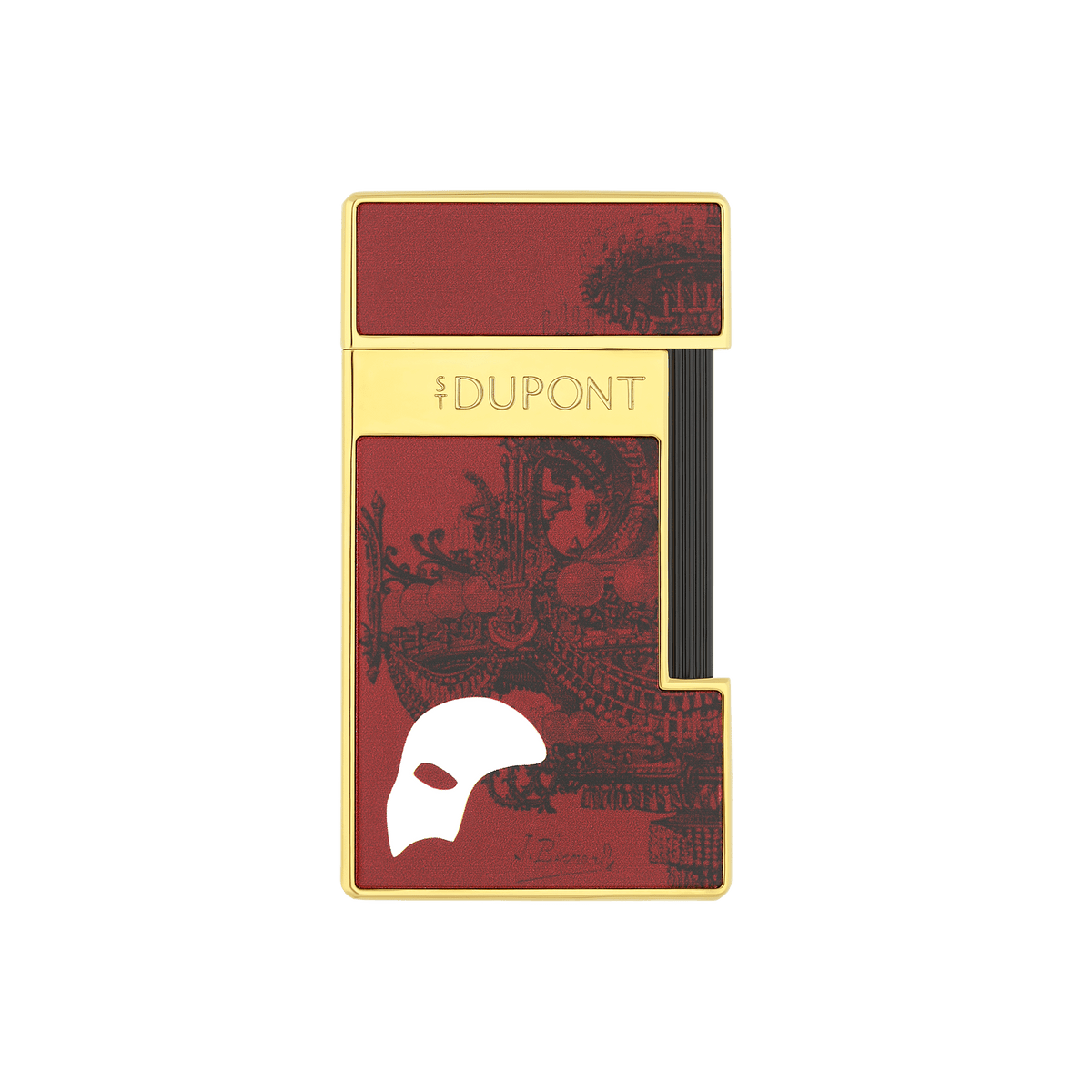 Lackiertes Feuerzeug Collection_Fantome-de-l-opera color_burgundy flame_blue 1 - S.T. Dupont Germany