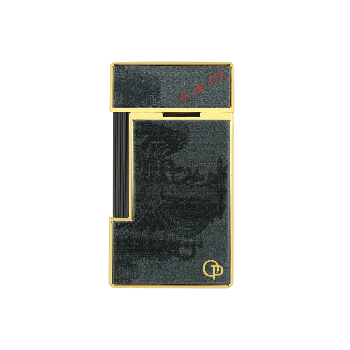 Lackiertes Feuerzeug Collection_Fantome-de-l-opera color_burgundy flame_blue 3 - S.T. Dupont Germany