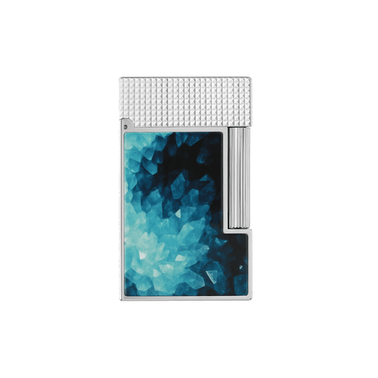 Lackiertes feuerzeug color_blue Father's day finition_palladium 1 - S.T. Dupont Germany