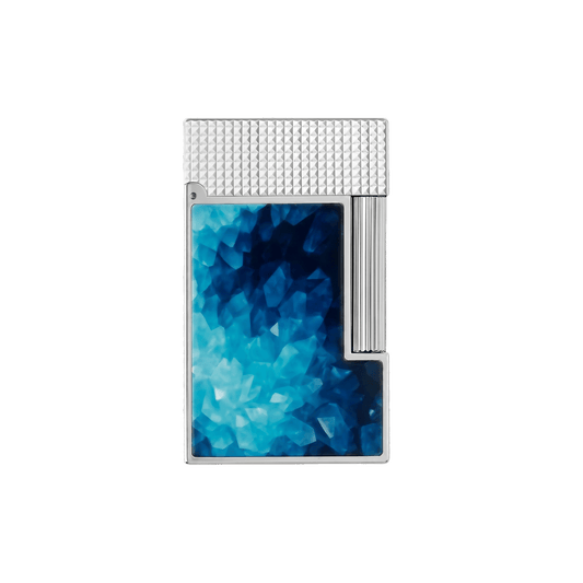 Lackiertes feuerzeug color_blue Father's day finition_palladium 1 - S.T. Dupont Germany