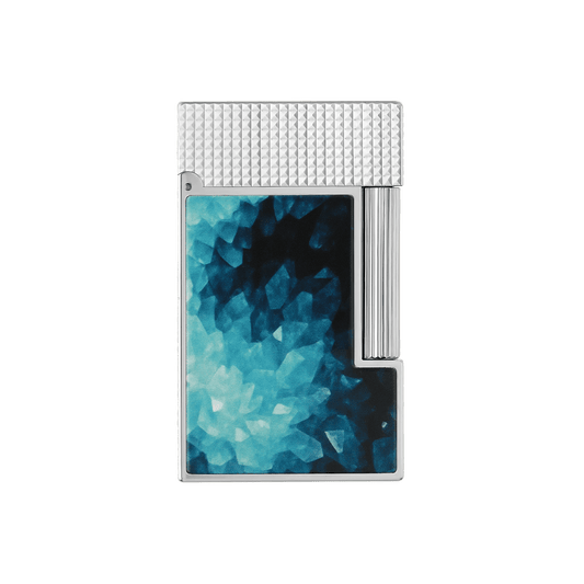 Lackiertes feuerzeug color_blue Father's day finition_palladium 1 - S.T. Dupont Germany