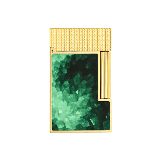 Lackiertes feuerzeug color_green Father's day finition_palladium 1 - S.T. Dupont Germany