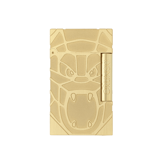gebürstetes Feuerzeug color_gold finition_golden flame_double 1 - S.T. Dupont Germany